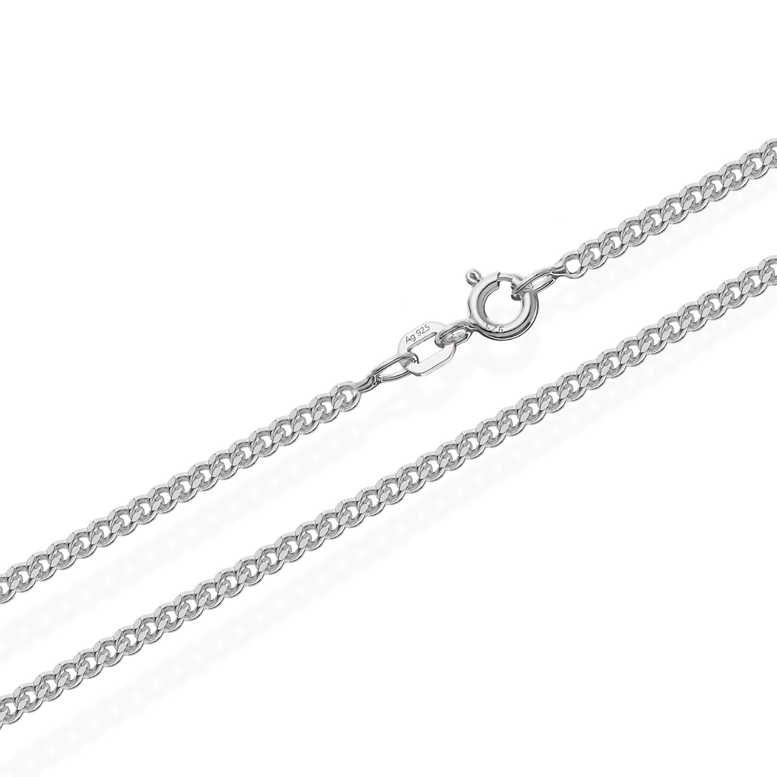 925 STERLING SILVER 16 18 20 22 24 28 30 31" INCH FLAT CURB LINK CHAIN NECKLACE