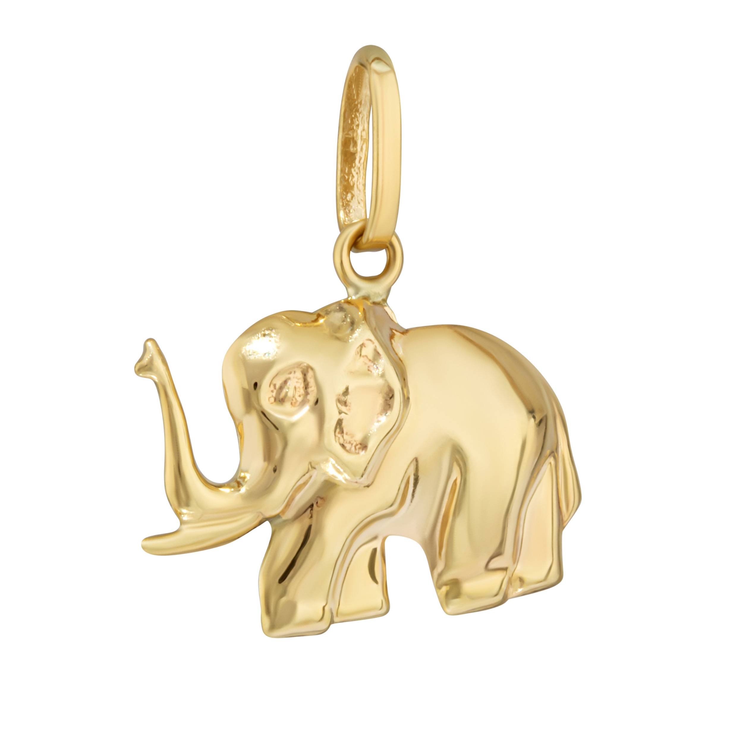 Kettenanhnger Elefant 333 Gelb gold 8 Karat 16x12mm Talisman Amulett Anhnger 