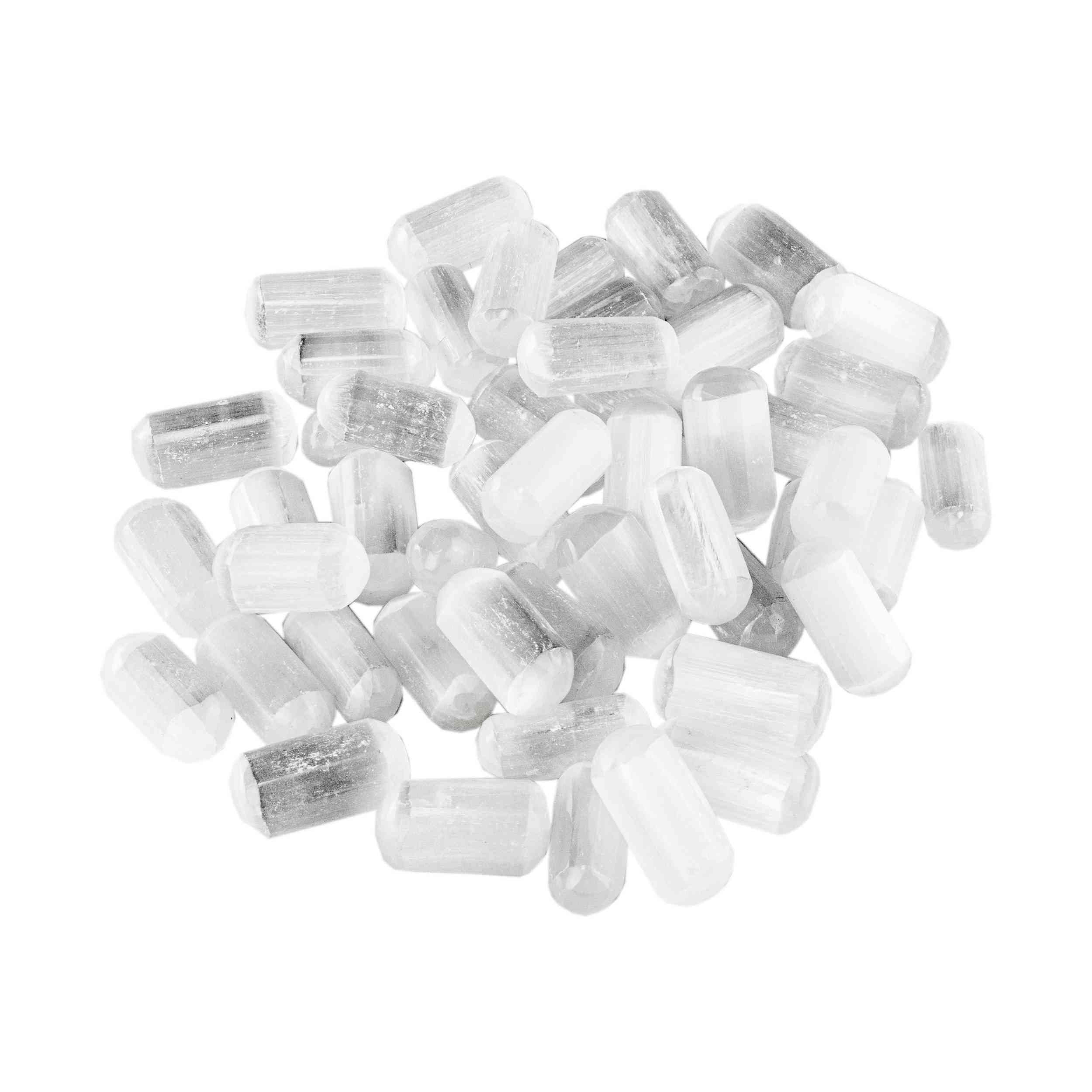 Selenit Trommelsteine 1000g – Heilsteine für Meditation & Energiearbeit - Bild 1 von 3