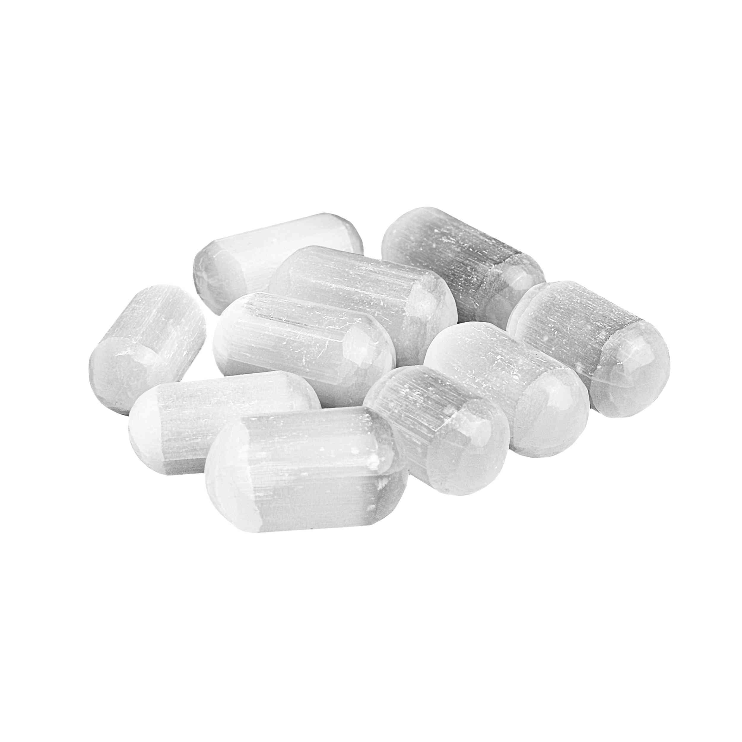 Selenit Trommelsteine 1000g – Heilsteine für Meditation & Energiearbeit - Bild 2 von 3