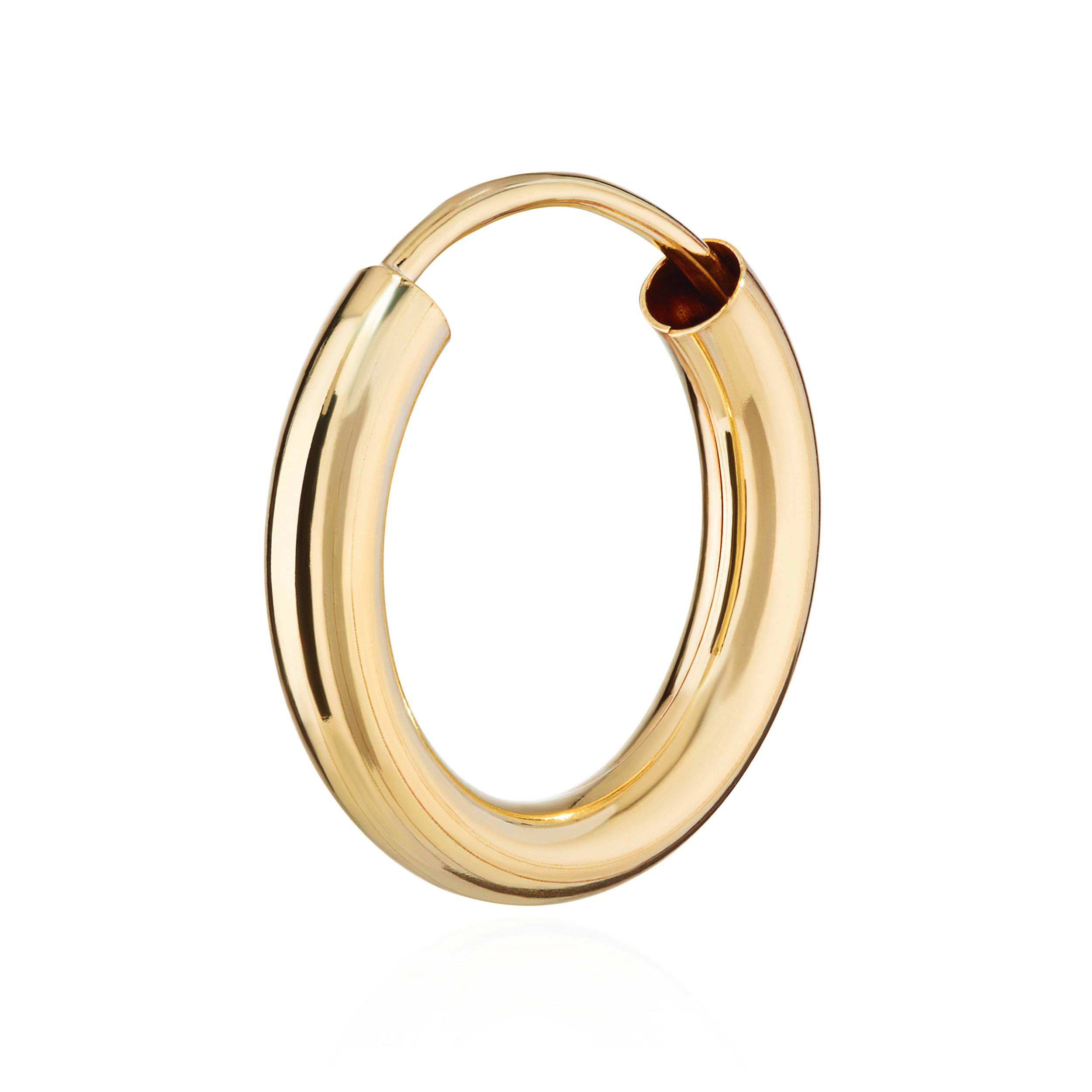 Einzel 585 Gelb Gold Creole 14 Karat Ohrring Ohrschmuck Goldohrring 2,5mm Stärke - Bild 2 von 6
