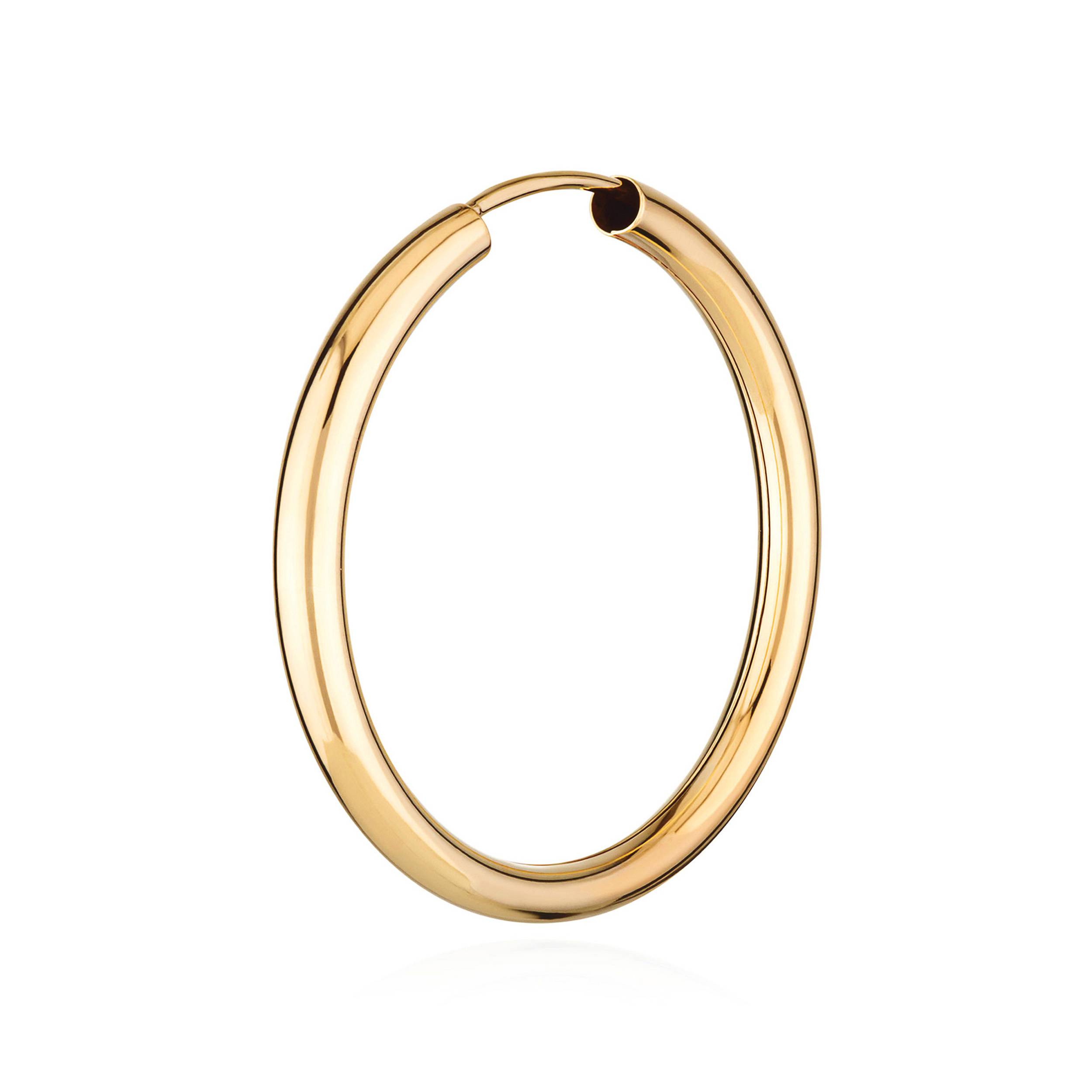 Einzel 585 Gelb Gold Creole 14 Karat Ohrring Ohrschmuck Goldohrring 2,5mm Stärke - Bild 4 von 6