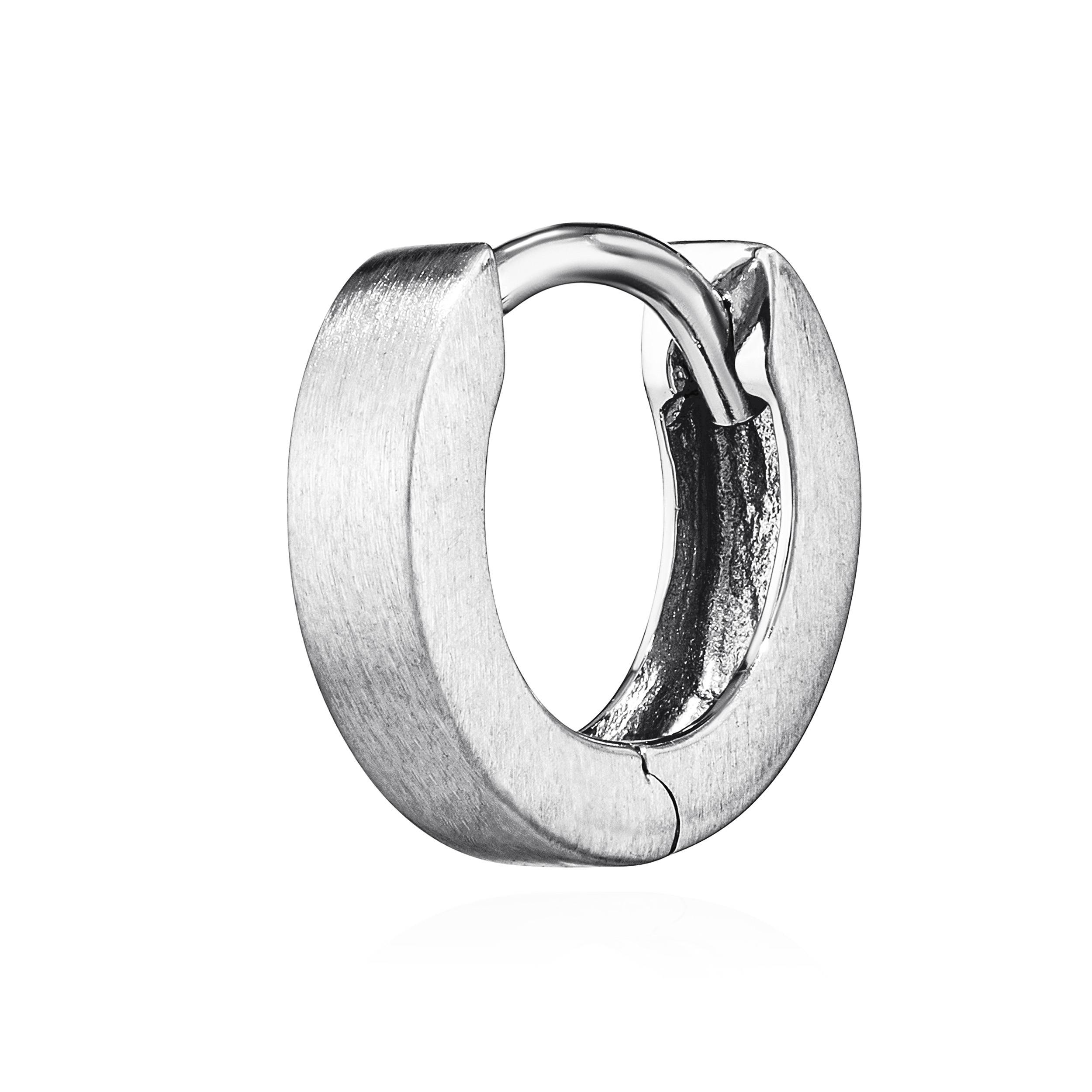 Singolo 925 classico argento sterling creolo pieghevole antiurto donna uomo - Foto 3 di 31