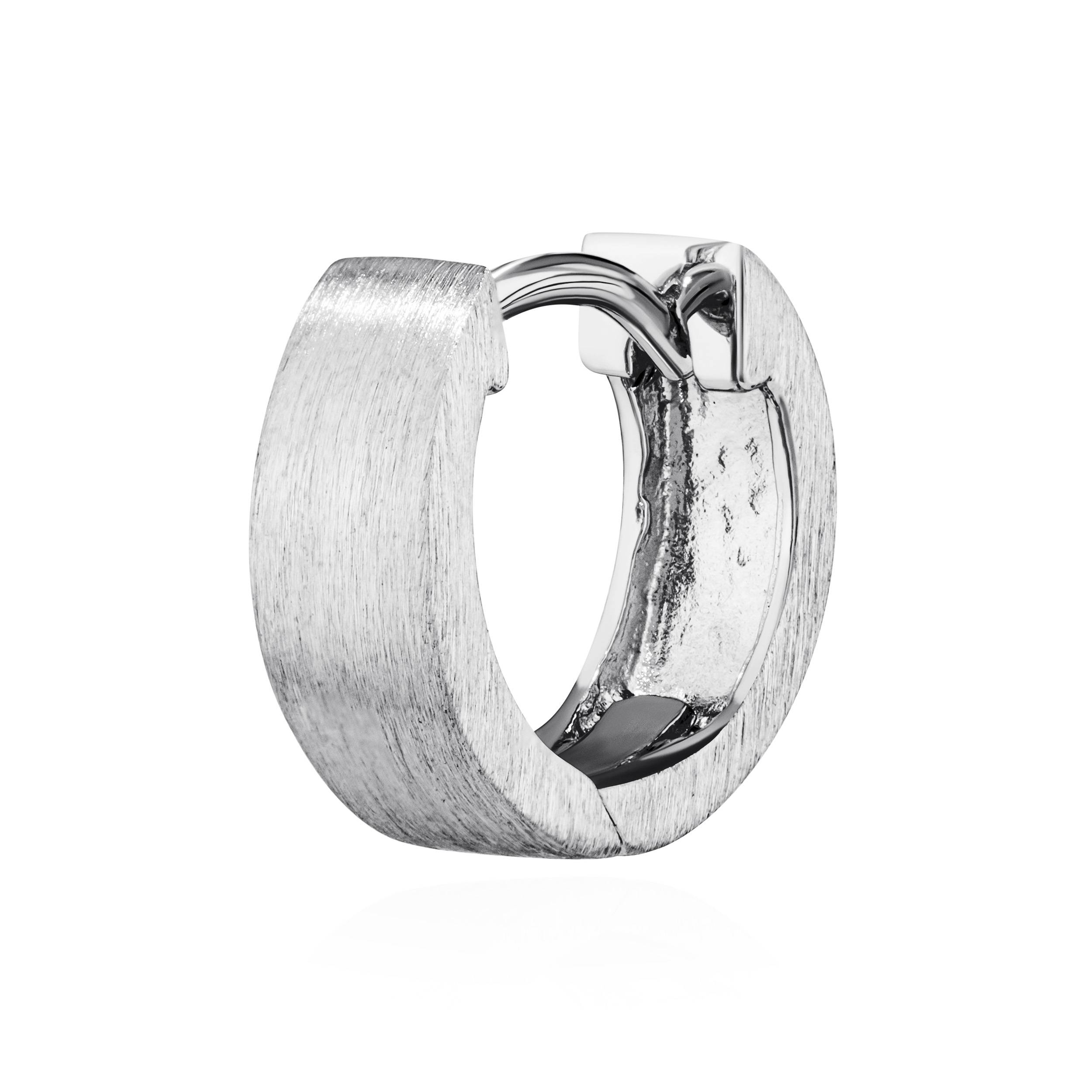 Singolo 925 classico argento sterling creolo pieghevole antiurto donna uomo - Foto 7 di 31