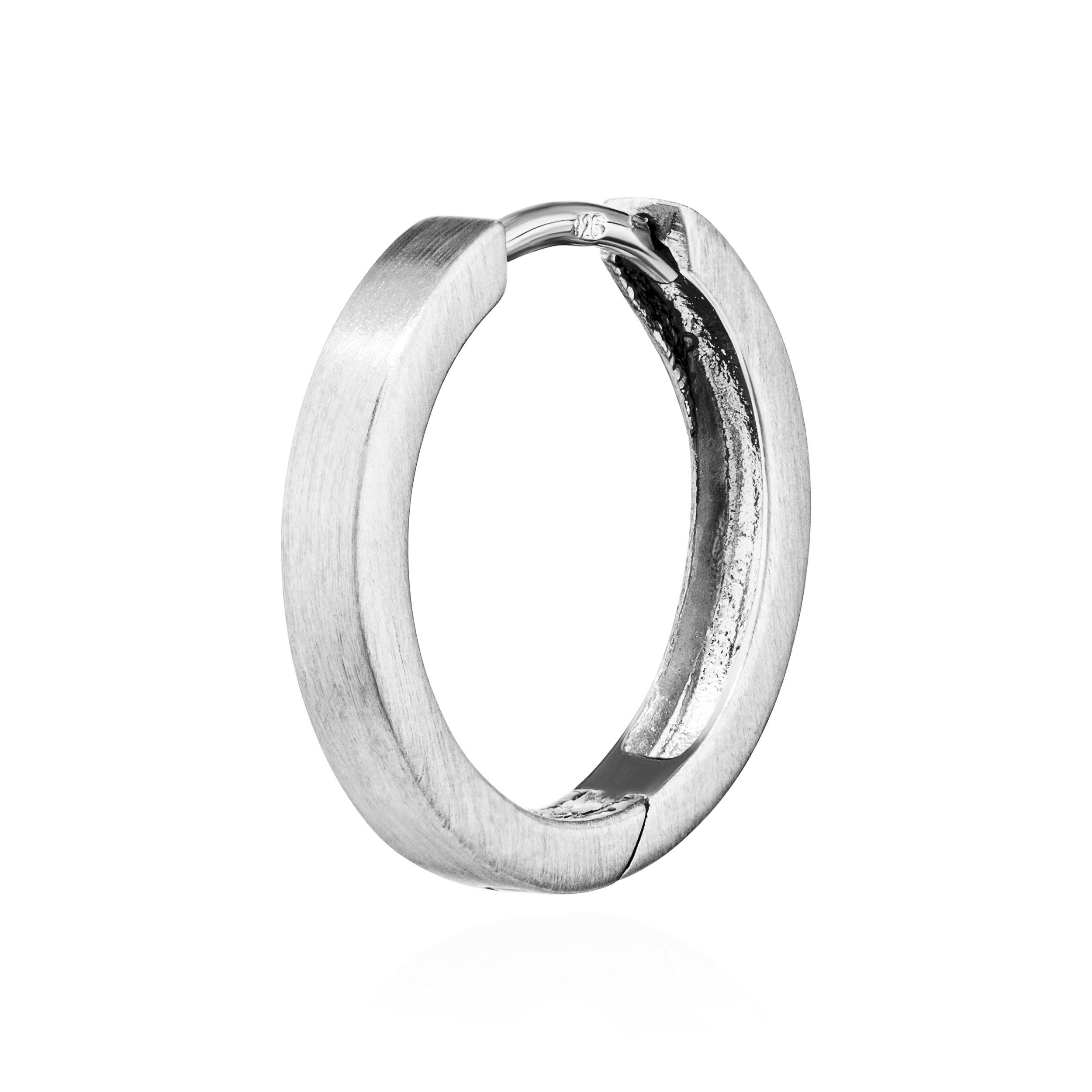 Singolo 925 classico argento sterling creolo pieghevole antiurto donna uomo - Foto 31 di 31