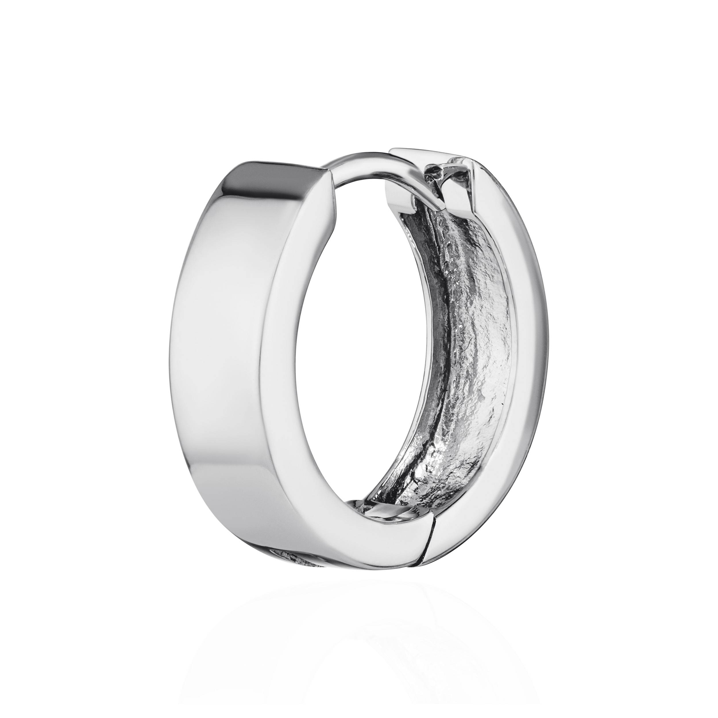Singolo 925 classico argento sterling creolo pieghevole antiurto donna uomo - Foto 13 di 31
