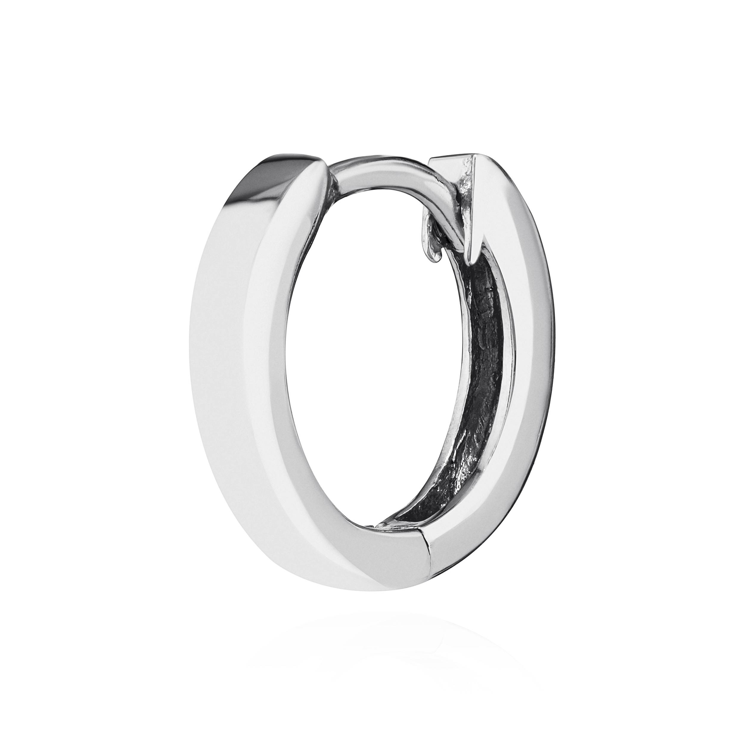 Singolo 925 classico argento sterling creolo pieghevole antiurto donna uomo - Foto 17 di 31