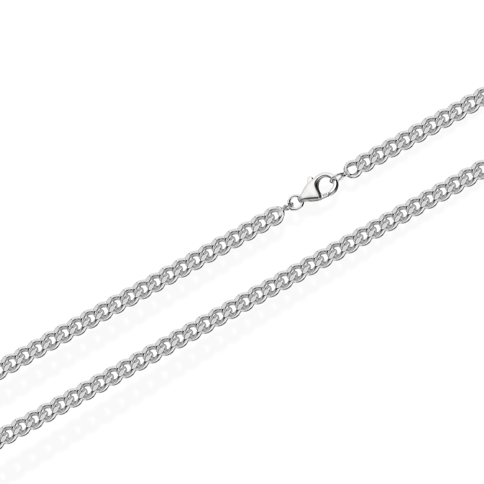 10 Stk Echte Silberketten 925 Silber gestempelt Rhodiniert Großhandel Halsketten 