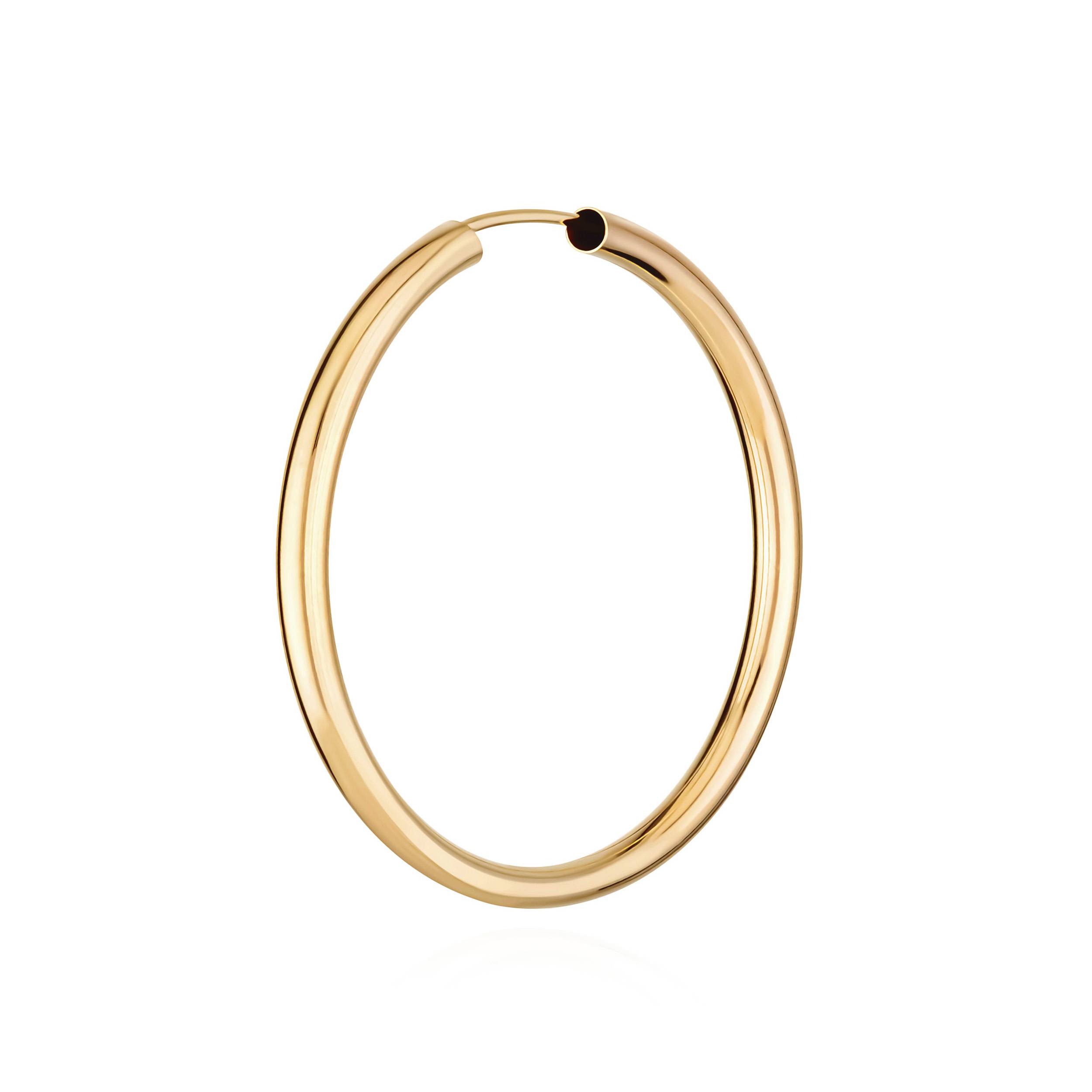 Einzel 585 Gelb Gold Creole 14 Karat Ohrring Ohrschmuck Goldohrring 2,5mm Stärke - Bild 5 von 6