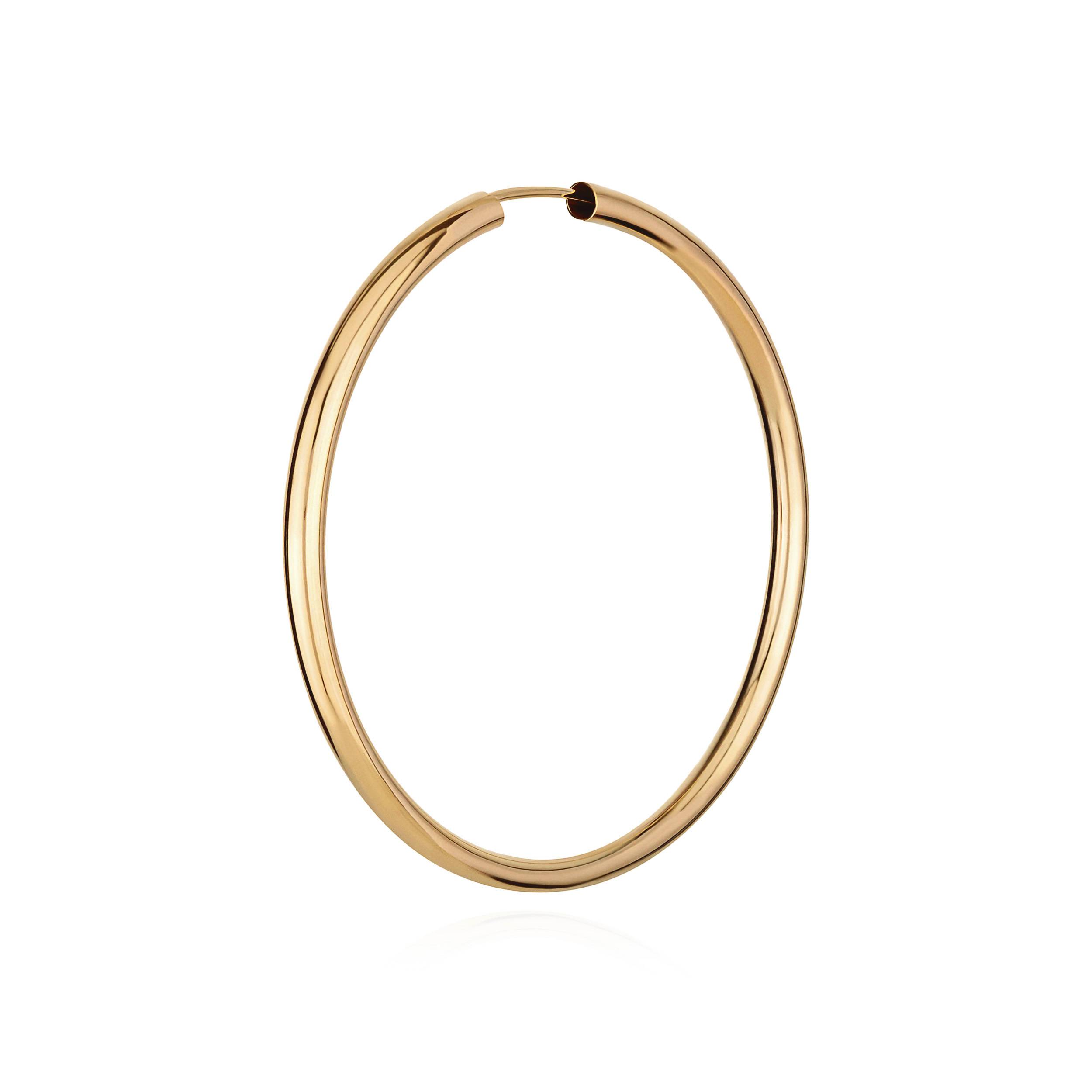 Einzel 585 Gelb Gold Creole 14 Karat Ohrring Ohrschmuck Goldohrring 2,5mm Stärke - Bild 6 von 6