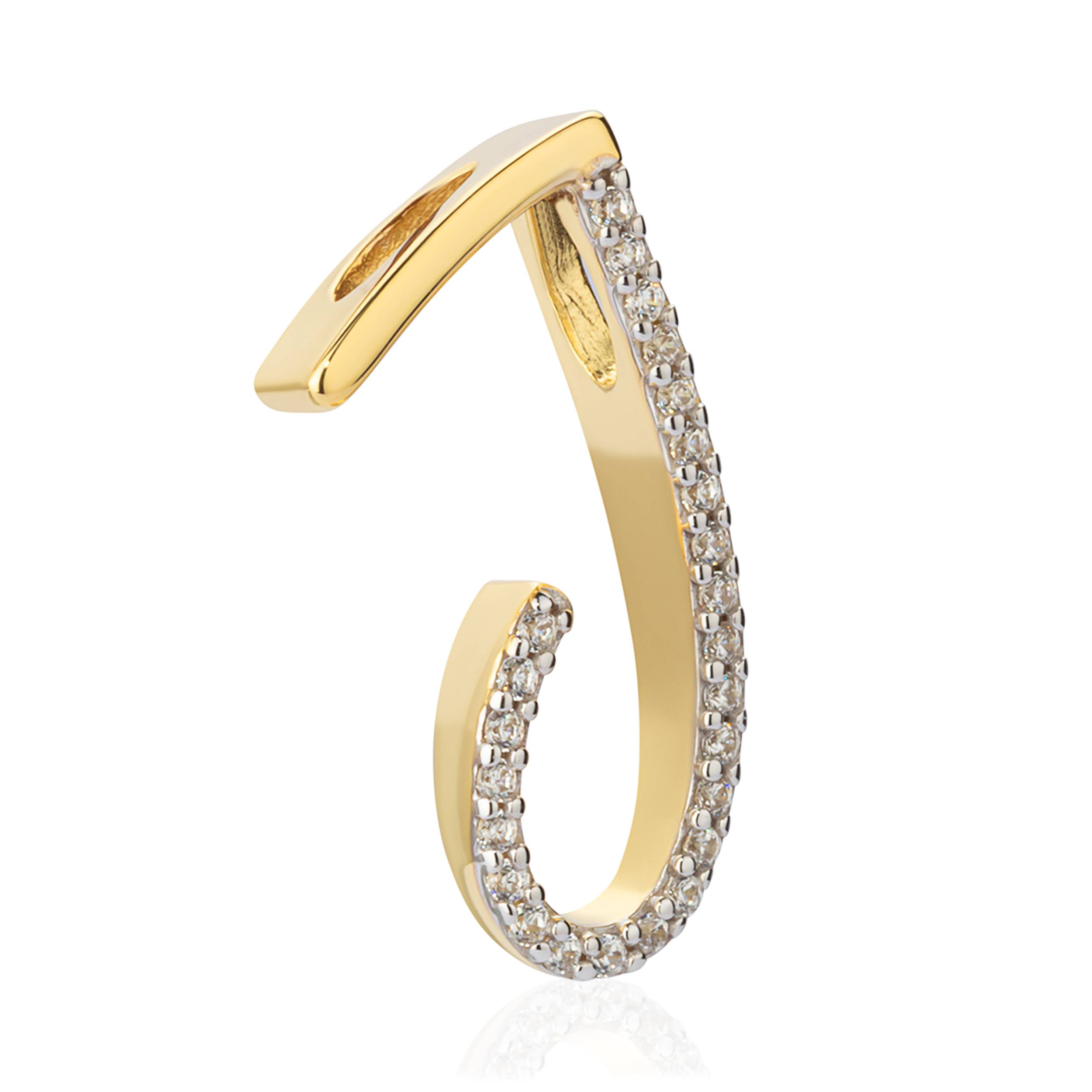 Buchstabe Kettenanhänger 333 Gelb Gold 8 Karat Bicolor mit Zirkonia Alphabet - Bild 11 von 27